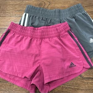 Adidas Pink and Gray Athletic Shorts